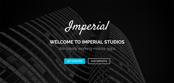 Imperial Free Onepage Bootstrap Theme