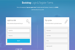 Bootstrap Login and Register Form