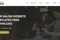 Men Hair Salon Bootstrap Responsive Website Templates