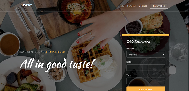 Savory Restaurant HTML Template