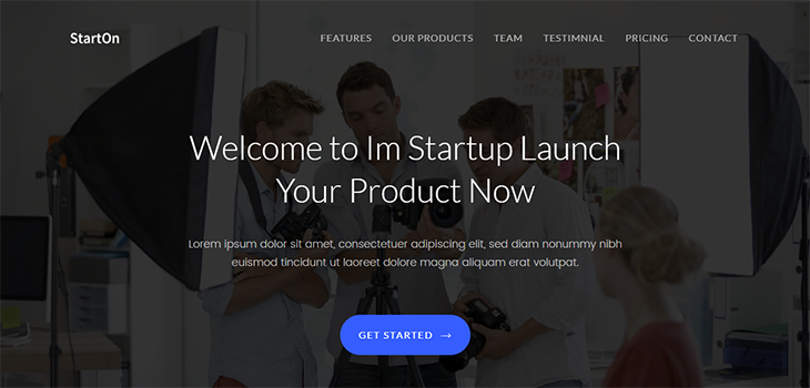StartOn – Free Bootstrap Startup Template