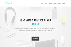 Timer – Free Responsive Multi Page Personal Bootstrap Template